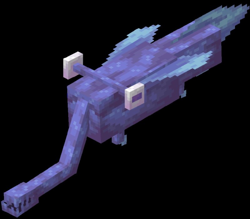 Create meme: axolotl minecraft, the blue axolotl in minecraft, Minecraft mobs axolotl