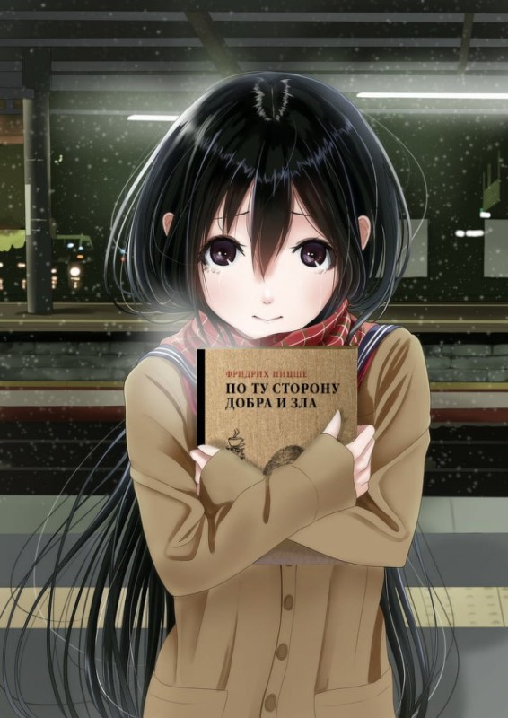 Create meme: anime girl with a book, anime , figure 