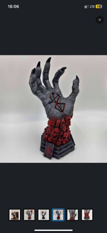 Create meme: The statuette of the hand of god is a berserker, The rune of the devil, The Berserker figurine