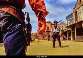 Create meme: wild west duel of cowboys, the cowboy duel, cowboys of the wild west