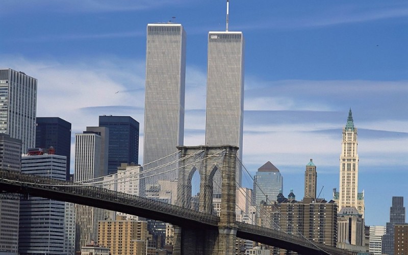 Create meme: wtc new york, twin towers new york, manhattan bridge