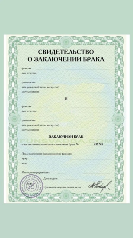 Create meme: marriage certificate template, marriage, blank certificate of marriage