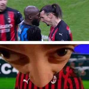 Create meme: Zlatan Ibrahimovic, romelu Lukaku, girl