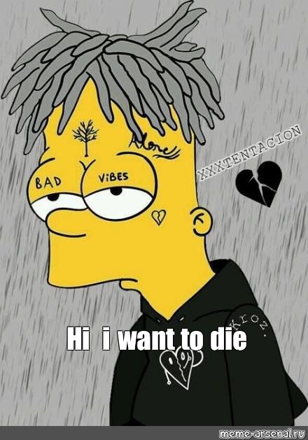 Create Meme Bart Simpson Sad Xxxtentacion Xxxtentacion Art Bart Simpson Bart Xxtentacion Sad