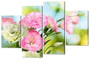 Create meme: flowers eustoma, flowers watercolor, canvas