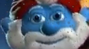 Create meme: smurf Santa Claus, smurf grandpa new year, Cartoon