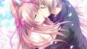 Create meme: anime couples, anime lovers, anime kiss
