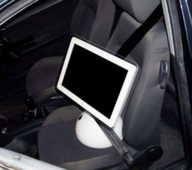 Create meme: tablet holder on the headrest, car tablet holder, tablet holder in the car