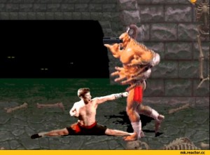 Создать мем: kombat, мортал комбат фаталити горо, джонни кейдж