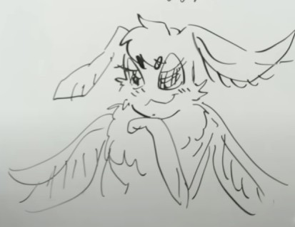 Create meme: drawing of an angel in pencil, anime, the sketch