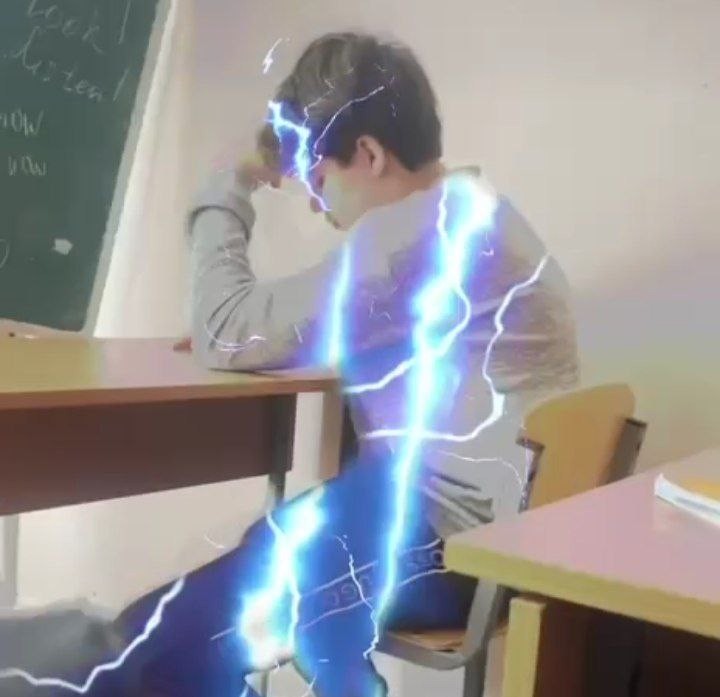 Create meme: Lightning strikes a man, lightning bolts, Chidori