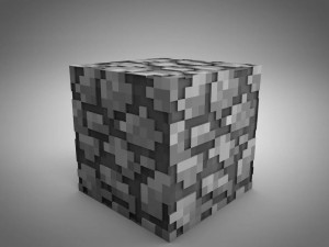 Create meme: minecraft blocks, a block of cobblestone in minecraft