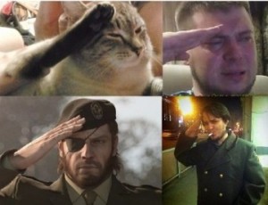 Create meme: press f to pay respect, to honor meme, cat salutes