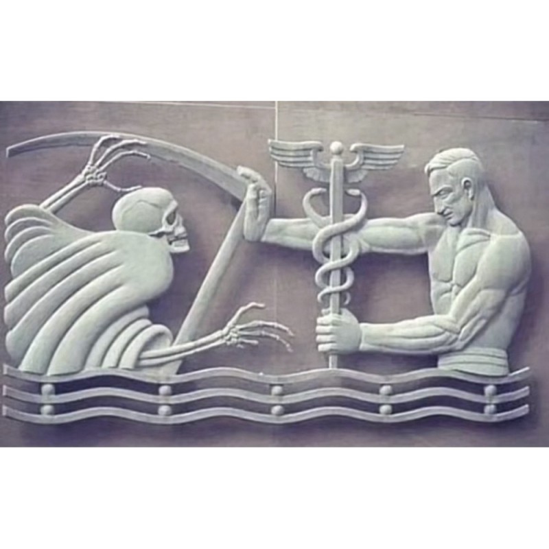 Create meme: bas-relief medicine against death, Bas-relief of death, relief sculpture