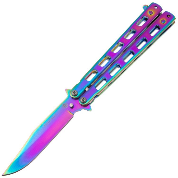 Create meme: butterfly knife balisong, butterfly training knife, a small butterfly knife