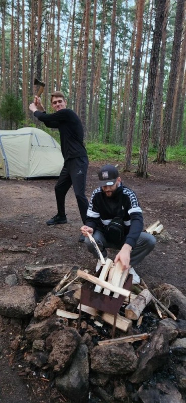 Create meme: chopping firewood, harvesting of firewood, firewood in the forest