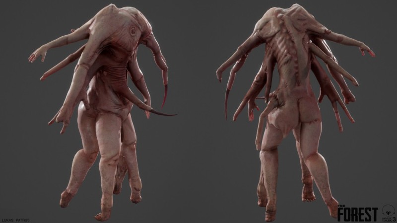 Create meme: mutant 3d model, The hand-wielding mutant of the forest, Forest monsters game