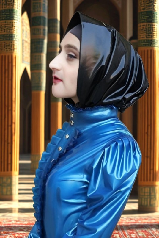 Create meme: Marilyn Yusuf hijab, latex hijab, latex by Marilyn yusuf