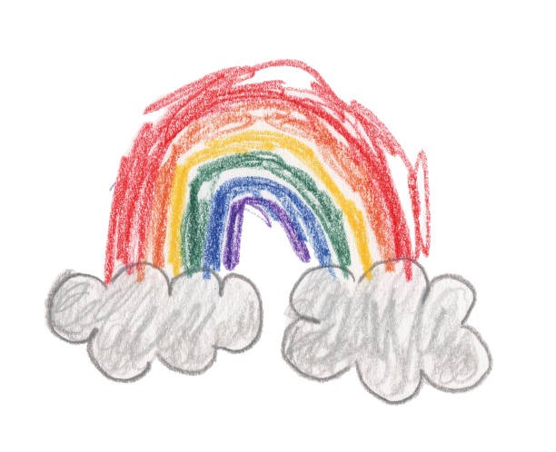 Create meme: the picture of the rainbow, children's drawings rainbow, rainbow drawing ideas
