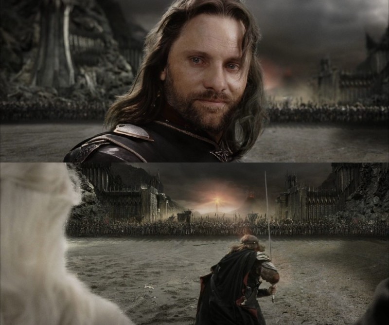 Create meme: the Lord of the rings Aragorn meme, aragorn and frodo, The Lord of the Rings meme