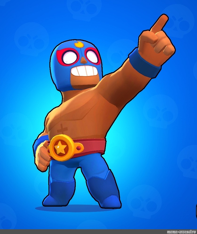 Нарисовать эль примо из brawl stars