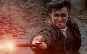 Create meme: memes Harry Potter with Volan de mort, Harry Potter vs Voldemort meme, Harry Potter and the deathly Hallows part 2
