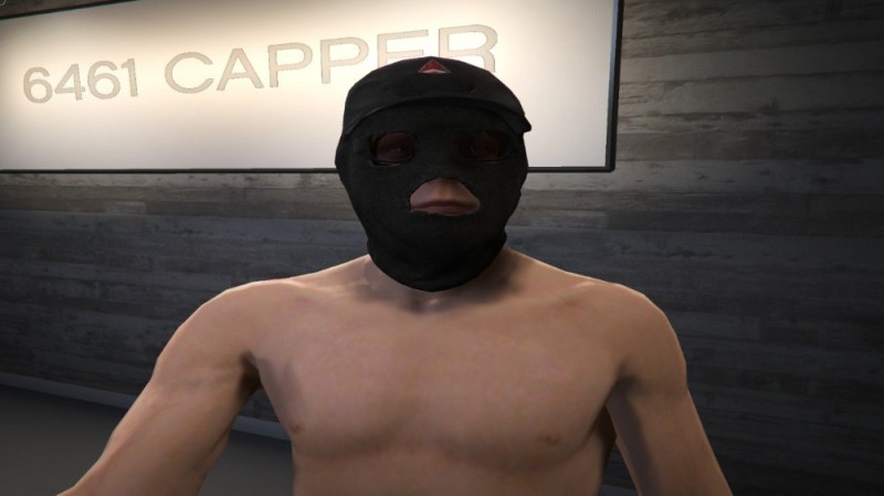 Create meme: gta san andreas cj, the robber's mask, CJ in GTA 5