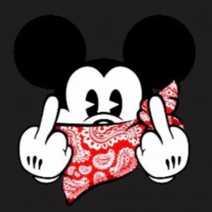 Create meme: bad Mickey, Mickey mouse gangsta, evil Mickey mouse FAK