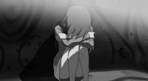 Создать мем: аниме грустные моменты, грустные аниме, плачет аниме