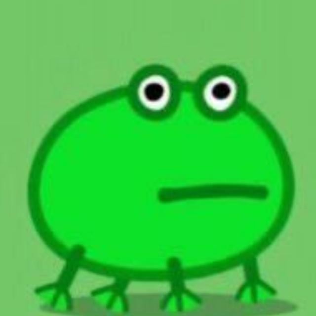 Create meme: The frog from Peppa pig, peppa pig frog, frog from the cartoon peppa pig