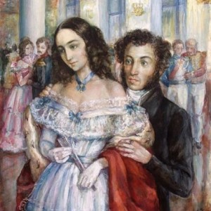 Create meme: Pushkin at the ball, Alexander Pushkin and Natalia Goncharova, Alexander Sergeyevich Pushkin