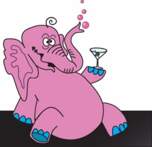 Create meme: elephant, Alcoholic