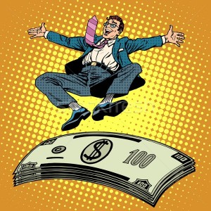 Создать мем: поп-арт картинки деньги, business success businessman money trampoline pop art retro style. financial wealth income of a millionaire. cash prize. stack of dollars фото со стока - 49339500