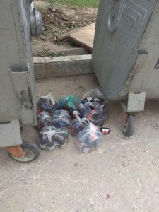 Create meme: Nalchik garbage, Trashcan, debris near the house