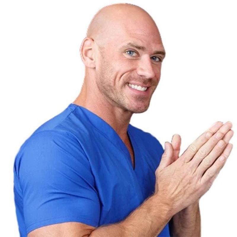 Create meme: the bald doctor, johnny sins meme, John sins doctor