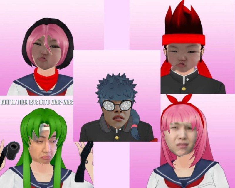 Create meme: pippi osu yandere simulator art, andere , yandere simulator characters