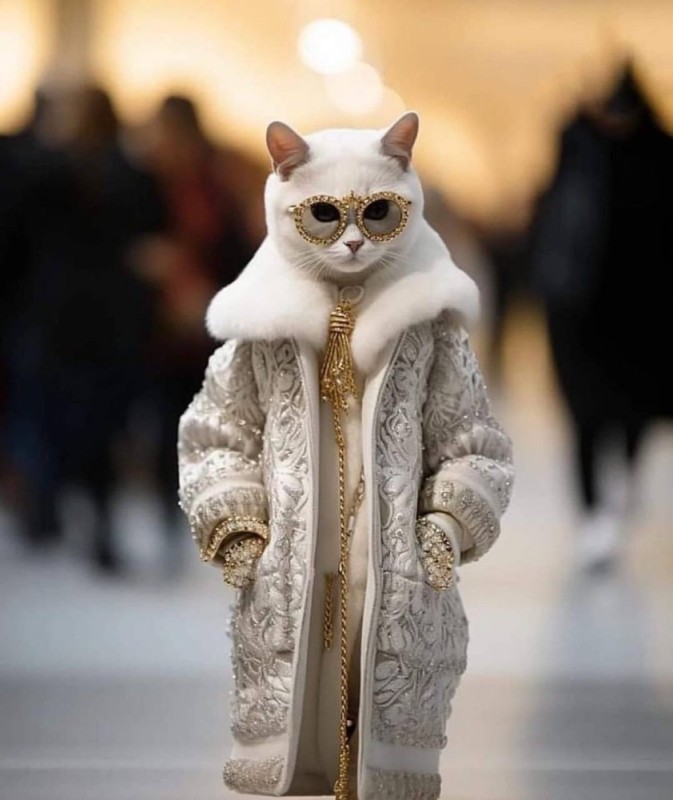 Create meme: fashionable cat, fashionable cats, fashionable cats