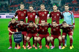 Create meme: the national team of Russia on football