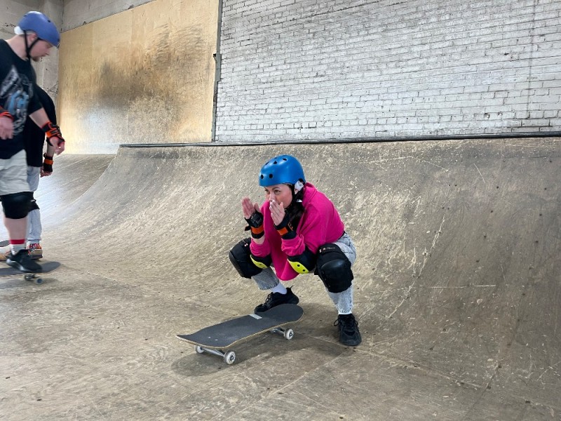 Create meme: skateboard , skateboarding, skate park in moscow