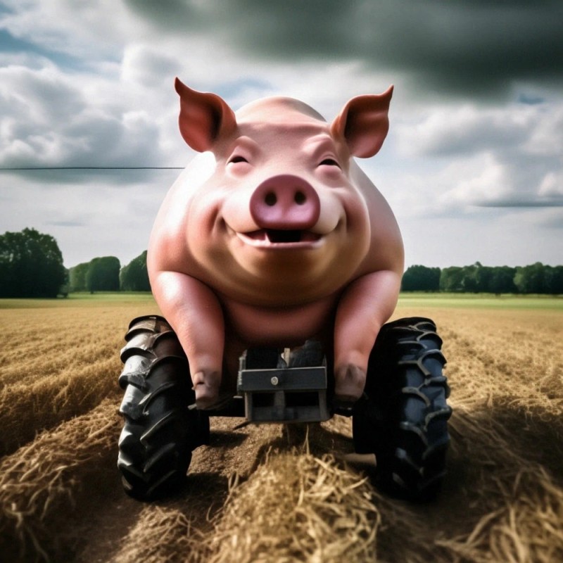 Create meme: pigs, big pig, pig on the farm