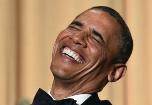 Create meme: Obama laughs