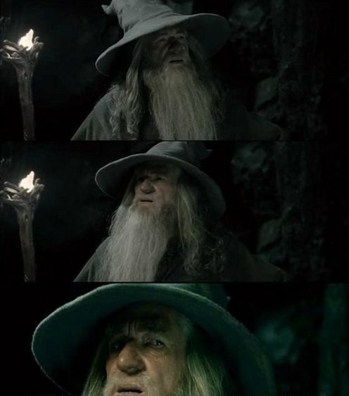 Create meme: the hobbit wizard gandalf, Gandalf meme, the Lord of the rings Gandalf