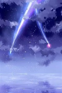 Создать мем: kimi no na wa mitsuha, твое имя комета, kimi no nawa обои