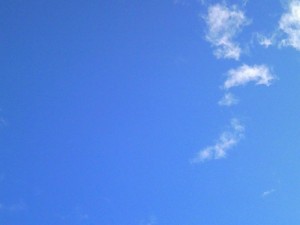 Create meme: blue sky with clouds, the sky is blue