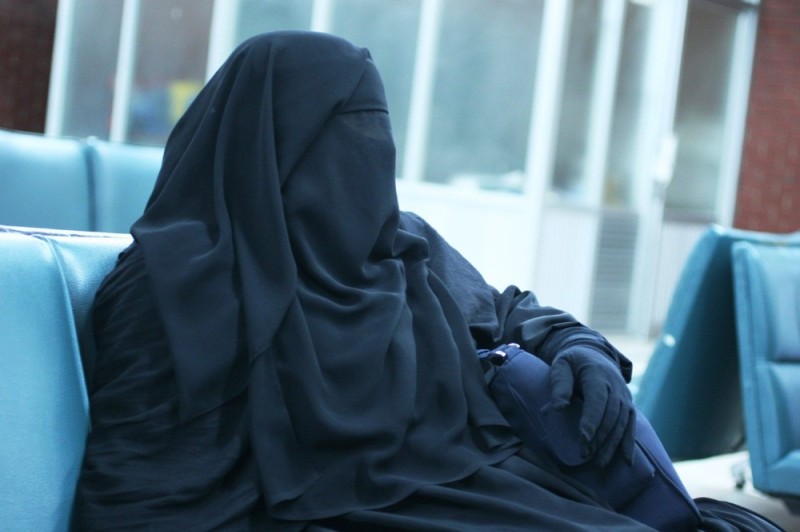 Create meme: Wearing a niqab, a woman in a niqab, muslim woman niqab burqa