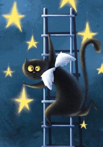 Create meme: cat picture, Goodnight kitty, black cat