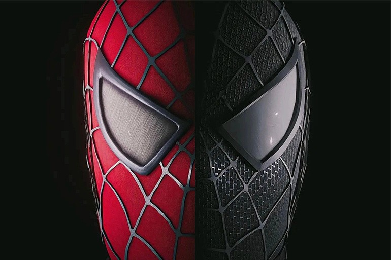 Create meme: iron man spider man, template Spiderman, spider-man web