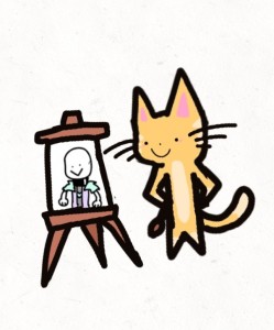 Создать мем: стикер кот ангел, танцующая кошка, мультяшный кот
