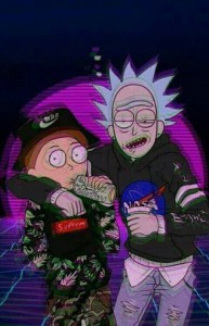 Create meme: Rick and Morty psychedelic, Lil Morty, morty