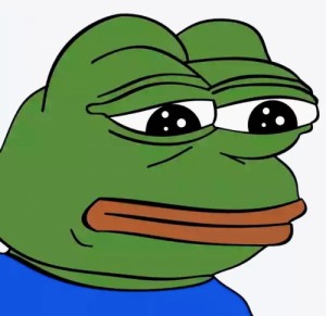 Create meme: meme when, sad frog, memes